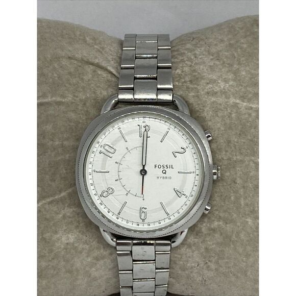 Fossil FTW1202 Womens Stainless Steel Analog Silver Dial Hybrid Smartwatch XX709 - Picture 1 of 12